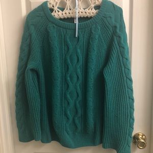 Susan Graver Chenille Sweater with Cable Detail Size Medium